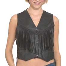 Load image into Gallery viewer, Ladies Fringe Snap Button Vest