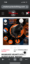 Load image into Gallery viewer, Milwaukee Leather “MayDay” Modular Helmet- Glossy Black with Built in Bluetooth Intercom, Speaker & Microphone