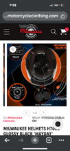 Load image into Gallery viewer, Milwaukee Leather “MayDay” Modular Helmet- Glossy Black with Built in Bluetooth Intercom, Speaker & Microphone