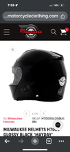Load image into Gallery viewer, Milwaukee Leather “MayDay” Modular Helmet- Glossy Black with Built in Bluetooth Intercom, Speaker & Microphone