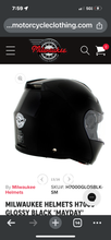 Load image into Gallery viewer, Milwaukee Leather “MayDay” Modular Helmet- Glossy Black with Built in Bluetooth Intercom, Speaker & Microphone