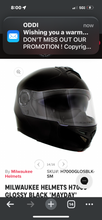 Load image into Gallery viewer, Milwaukee Leather “MayDay” Modular Helmet- Glossy Black with Built in Bluetooth Intercom, Speaker & Microphone