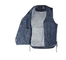Load image into Gallery viewer, Men's Dark Blue Denim Gun Pocket Club Vest
