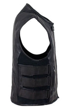 Load image into Gallery viewer, Men Tactical Cowhide Leather Vest with 3 Adjustable Straps
