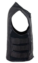 Load image into Gallery viewer, Men Tactical Cowhide Leather Vest with 3 Adjustable Straps