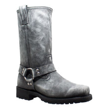 Load image into Gallery viewer, MEN&#39;S HARNESS ZIPPER BOOT BLACK STONE WASH LEATHER
