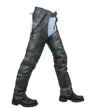 Load image into Gallery viewer, Naked Gray Cowhide Leather Chaps