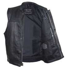 Load image into Gallery viewer, Men's Black Motorcycle Vest by Club Vest®