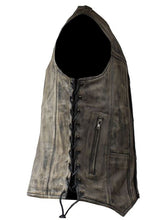 Load image into Gallery viewer, Distressed Brown Motorcycle Vest
