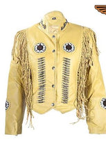 Load image into Gallery viewer, Mustard Fringe, Bone, Bead Leather