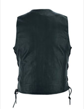 Load image into Gallery viewer, Ladies Cowhide Leather Motorcycle Vest With 7 Pockets