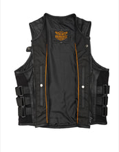Load image into Gallery viewer, Women’s Tactical Leather Motorcycle Vest with 3 Adjustable Straps