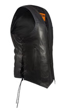 Load image into Gallery viewer, Mens Plain Leather Motorcycle Vest