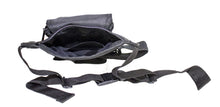 Load image into Gallery viewer, Black Textile Multi Pocket Thigh Bag with Gun Pocket