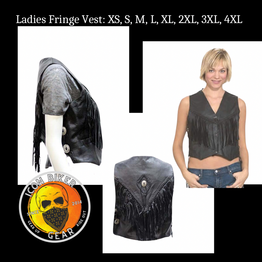 Fringe Snap Button Vest