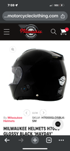 Load image into Gallery viewer, Milwaukee Leather “MayDay” Modular Helmet- Glossy Black with Built in Bluetooth Intercom, Speaker &amp; Microphone
