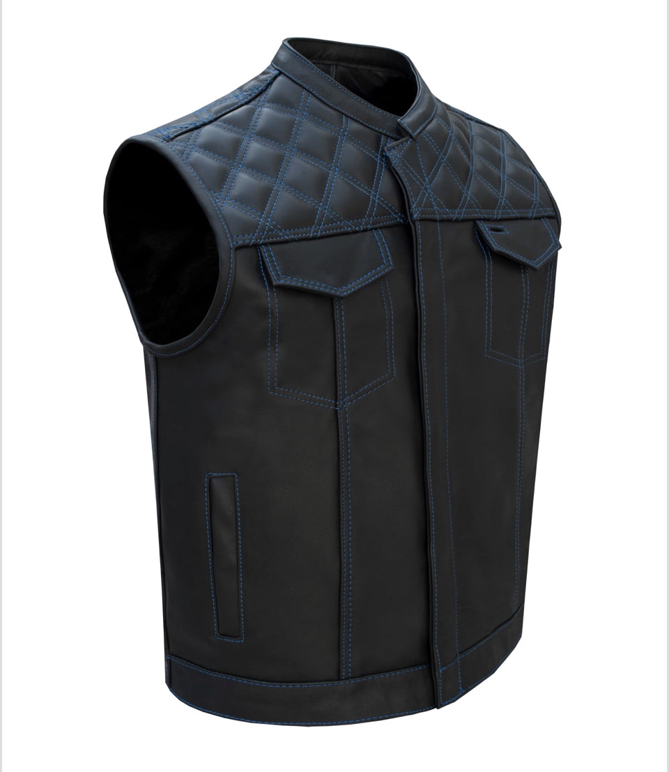 Men’s Club Vest Blue Thread