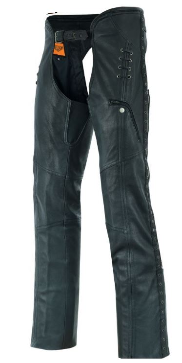 Ladies Classic Chaps with Eyelets Design & Zipper Pocket
