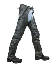 Load image into Gallery viewer, Naked Gray Cowhide Leather Chaps

