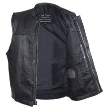 Load image into Gallery viewer, Men&#39;s Black Motorcycle Vest by Club Vest®
