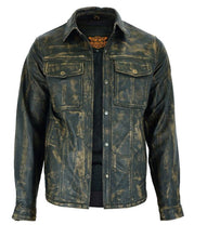 Load image into Gallery viewer, Distressed Leather Shirt- Men
