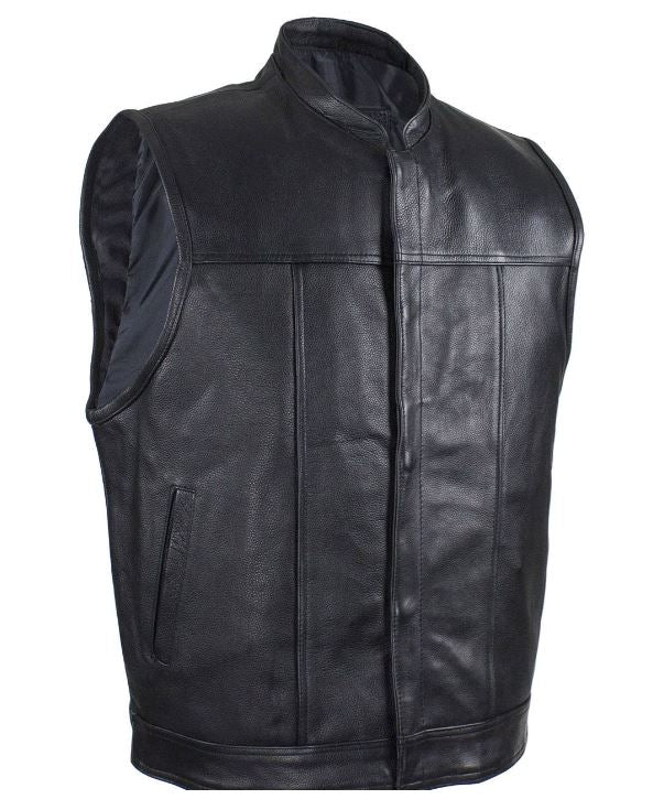 Men's Black Motorcycle Vest by Club Vest®