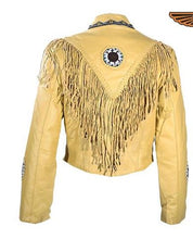 Load image into Gallery viewer, Mustard Fringe, Bone, Bead Leather
