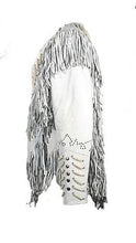 Load image into Gallery viewer, Women  Leather Jacket With Beads, Studs, Bone &amp; Fringe With Snaps

