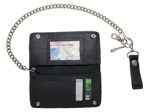 Load image into Gallery viewer, Heavy Duty Black Leather Chain Wallet
