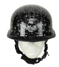 Load image into Gallery viewer, Grey Shiny Skull Graveyard German Novelty Helmet
