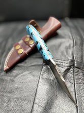 Load image into Gallery viewer, Blue Marble Hunter Knife
