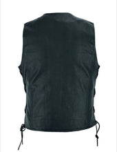 Load image into Gallery viewer, Ladies Cowhide Leather Motorcycle Vest With 7 Pockets
