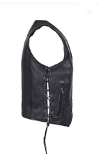 Load image into Gallery viewer, Ladies Cowhide Leather Motorcycle Vest With 7 Pockets
